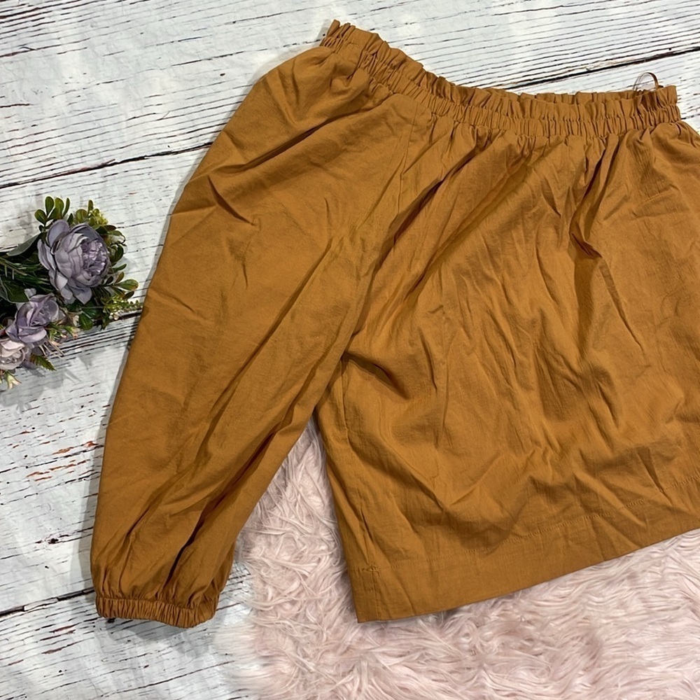 NWT Evereve Shane One Shoulder Top - Burnt Gold - Picture 4 of 8